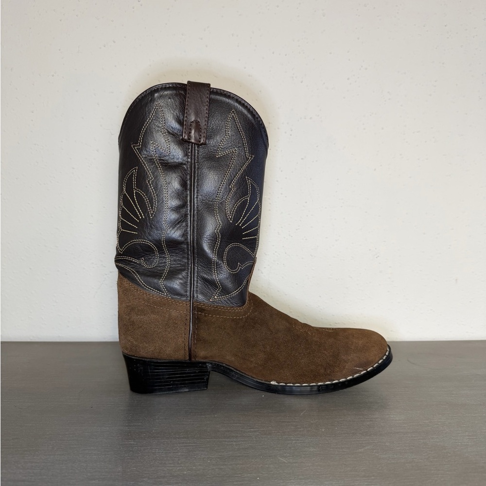 Masterson Boot Co. RB2003Y Brown Suede Leather Western Cowboy Boots Size 6D - Picture 5 of 9